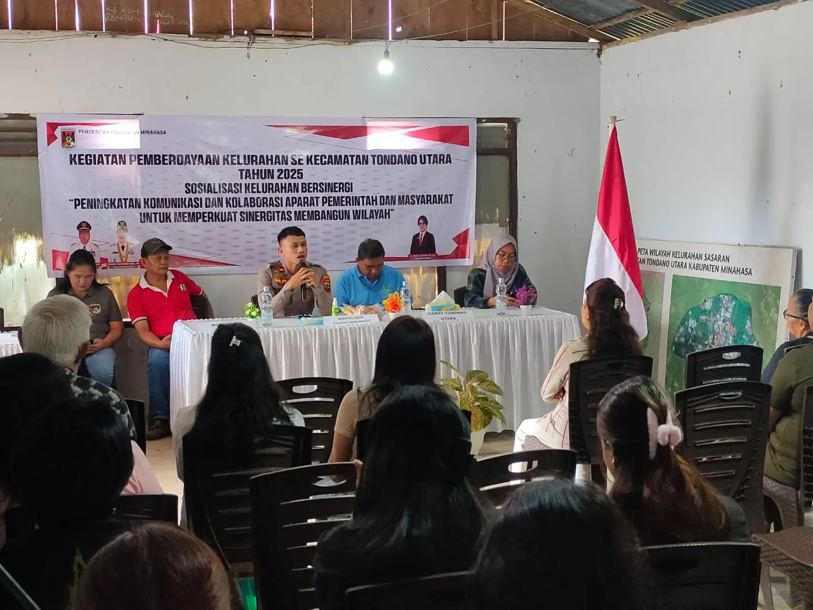 Sinergi Aparat dan Masyarakat Diperkuat Lewat Sosialisasi “Kelurahan Bersinergi” di Tondano Utara